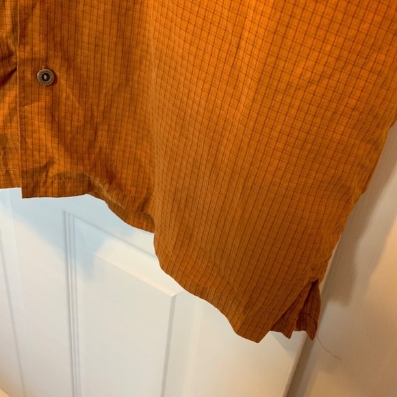 Columbia Men's Short Sleeved Plaid Button Down Shirt Orange Size L - Picture 8 of 10